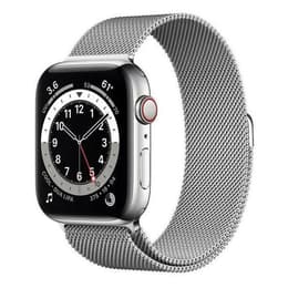 Apple Watch (Series 6) 2020 GPS + Cellular 44 - Stainless steel Silver - Milanese loop Silver