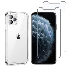 Case iPhone 11 PRO and 2 protective screens - TPU - Transparent