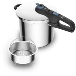 TEFAL Cocotte-minute 8 L, Induction, Inox, 2 programmes, Cuisine vapeur, Fabriqué en France, Secure Trendy P2584400 Multi-Cooker