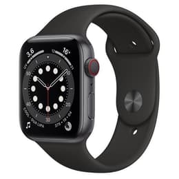 Apple Watch (Series 6) 2020 GPS + Cellular 44 - Titanium Space Gray - Sport loop Black