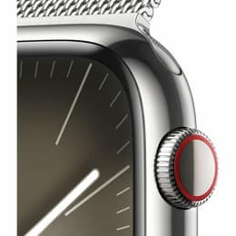 Apple Watch Series 9 (2023) GPS + Cellular 41 mm - Stainless steel Silver - Milanese loop Grey
