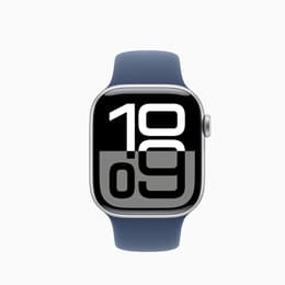 Apple Watch Series 10 (2024) GPS + Cellular 42 mm - Aluminium Silver - Sport band Blue