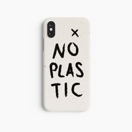 Case iPhone X/XS - Natural material - White