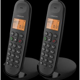 Pack de 2 DECT Sans fil Iloa 250 Duo Mains libres Noir Logicom Landline telephone