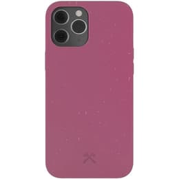 Case iPhone 12/12 Pro - Natural material - Red