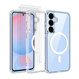 Case Galaxy S25 and 2 protective screens - TPU - Transparent