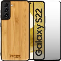 Case Galaxy S22 and protective screen - Wood - Black