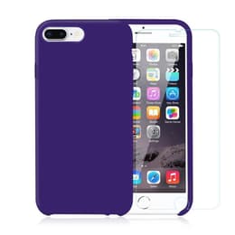 Case iPhone 7 Plus/8 Plus and 2 protective screens - Silicone - Mauve