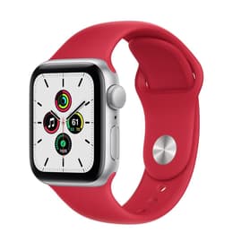 Apple Watch (Series 5) 2019 GPS 40 - Aluminium Silver - Sport loop Red