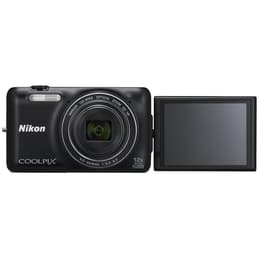 Compact Coolpix S6600 - Black + Nikon Nikkor 12x Wide Optical Zoom 25-300mm f/3.3-6.3 ED VR f/3.3-6.3