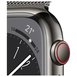 Apple Watch Series 8 (2022) GPS + Cellular 41 mm - Stainless steel Graphite - Milanese loop Black