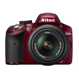 Reflex D3200 - Red + Nikon Nikkor AF-S DX 18-55mm f/3.5-5.6G VR f/3.5-5.6