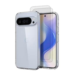 Case Pixel 10 Pro XL and 2 protective screens - TPU - Transparent