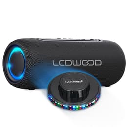 Enceinte Hifi Autonome 100W Ledwood XS100, Ampoule LED, Buetooth USB, TWS, IPX5, Assistant Vocal, 10W RMS, Batterie 2000mAh Bluetooth Speakers - Black