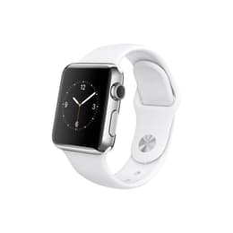 Apple Watch (Series 1) 2016 GPS 38 - Stainless steel Silver - Sport loop White