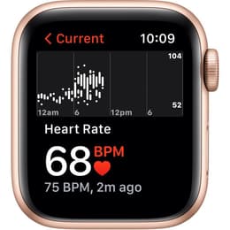 Apple Watch Series 6 (2020) GPS + Cellular 40 mm - Stainless steel Gold - Sport band White