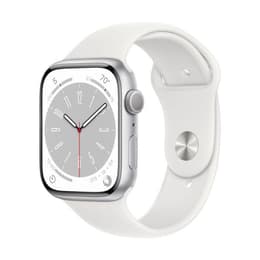 Apple Watch Series 8 (2022) GPS 45 mm - Aluminium Silver - Sport band White