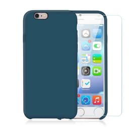 Case iPhone SE (2022/2020)/8/7/6/6S and 2 protective screens - Silicone - Blue