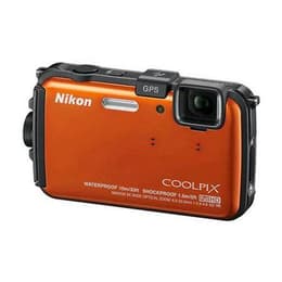 Compact Coolpix AW110 - Orange/Black + Nikon Nikkor Wide Optical Zoom f/3.9-4.8