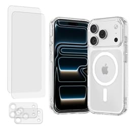 Case iPhone 17 Pro and 2 protective screens - TPU - Transparent