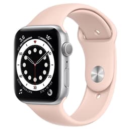 Apple Watch (Series 6) 2019 GPS 44 - Aluminium Silver - Sport band Pink sand