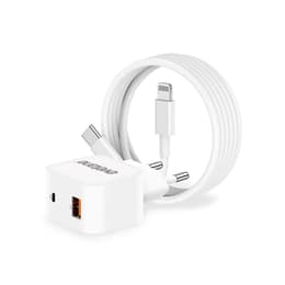 Cable and Wallplug (USB-C + Lightning) 25W - Evetane