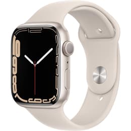 Apple Watch (Series 7) 2021 GPS 45 - Aluminium Silver - Sport loop Starlight