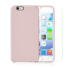 Case iPhone 6/6S and 2 protective screens - Silicone - Pink