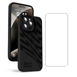 Back Market Case iPhone 15 Pro Max and protective screen - 100% Biodegradable - Black Wave