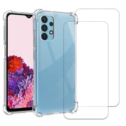 Case Galaxy A53 5G and 2 protective screens - TPU - Transparent