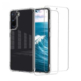 Case Galaxy S21 5G and 2 protective screens - Silicone - Transparent