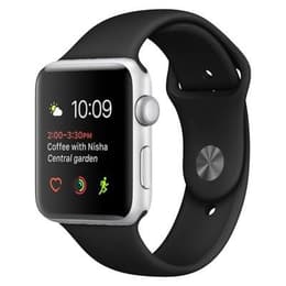 Apple Watch Series 3 (2017) GPS 42 mm - Stainless steel Silver - Sport band Black