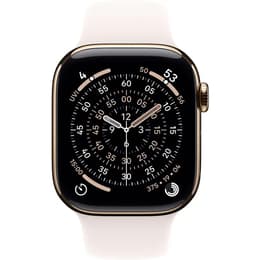 Apple Watch Series 11 (2025) GPS + Cellular 46 mm - Titanium Gold - Sport band White