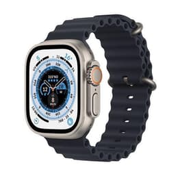 Apple Watch Ultra (2022) GPS + Cellular 49 mm - Titanium Natural Titanium - Ocean band Black