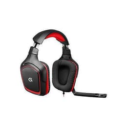 Logitech G230 noise-Cancelling gaming wired Headphones with microphone - Black/Red