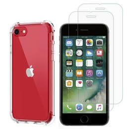 Case iPhone SE 2020 and 2 protective screens - TPU - Transparent