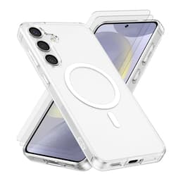 Case Galaxy S25 Plus and 2 protective screens - TPU - Transparent