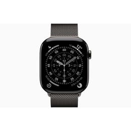 Apple Watch (2025) GPS + Cellular 46 mm - Titanium Slate - Milanese loop Black