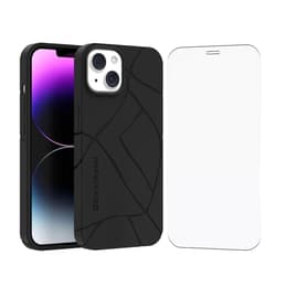 Back Market Case iPhone 14 and protective screen - GRS 4.0 Recycled plastic - Black - Kintsugi