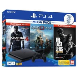 PlayStation 4 Slim 500GB - Black - Limited edition Uncharted 4: A Thief´s End + God Of War + The Last of Us: Remastered + Uncharted 4: A Thief´s End + God Of War + The Last of Us: Remastered