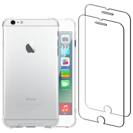 Case iPhone 6 Plus/6S Plus and 2 protective screens - Recycled plastic - Transparent