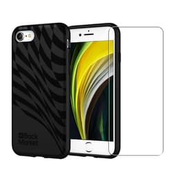Back Market Case iPhone 7/8/SE 2020/2022 and protective screen - 100% Biodegradable - Black Wave