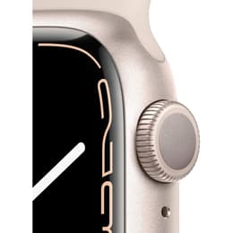 Apple Watch (Series 7) 2021 GPS 41 - Aluminium Starlight - Sport loop Starlight