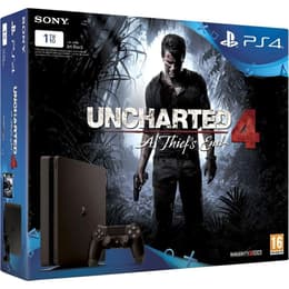 PlayStation 4 Slim 1000GB - Black + Uncharted 4