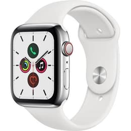 Apple Watch Series 7 (2021) GPS + Cellular 45 mm - Titanium Silver - Sport band White