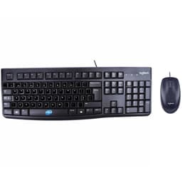 Logitech Keyboard QWERTY Portuguese MK120 wired mouse and keyboard kit with preapplied layout stickers