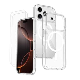 Case iPhone 17 Pro Max and 2 protective screens - TPU - Transparent