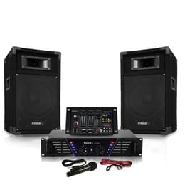 Ibiza Sound DJ300-BT + HP 500W Mixer PA speakers