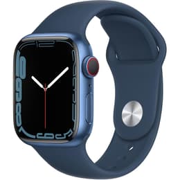 Apple Watch (Series 7) 2021 GPS + Cellular 45 - Aluminium Blue - Sport band Blue