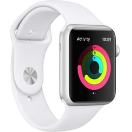 Apple Watch (Series 3) 2017 GPS 42 - Aluminium Silver - Sport loop White